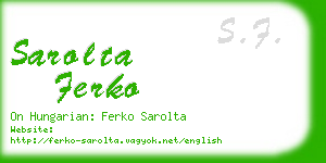 sarolta ferko business card